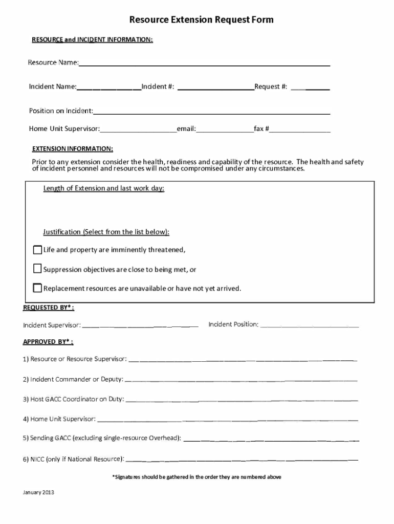 Fillable Online gacc nifc PMS 9023 Buying Team Extension Request Form