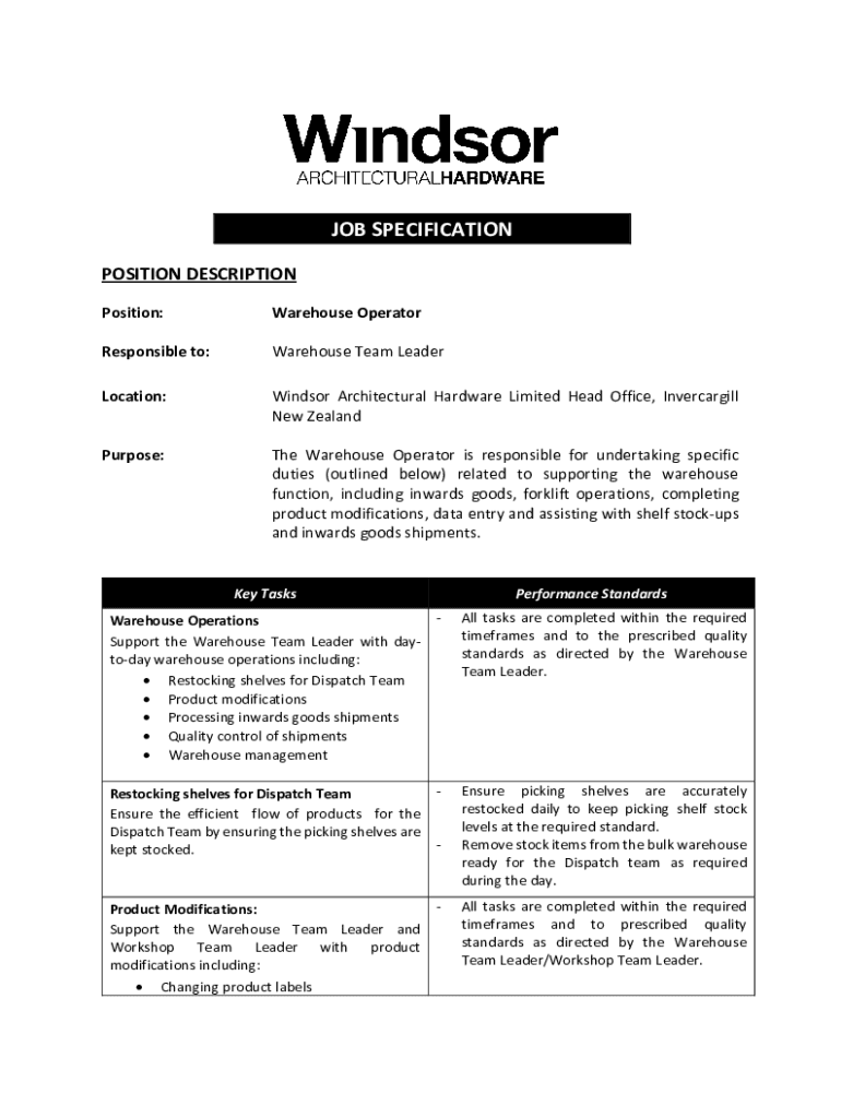 Fillable Online Job Application Windsor Architectural Hardware Fax