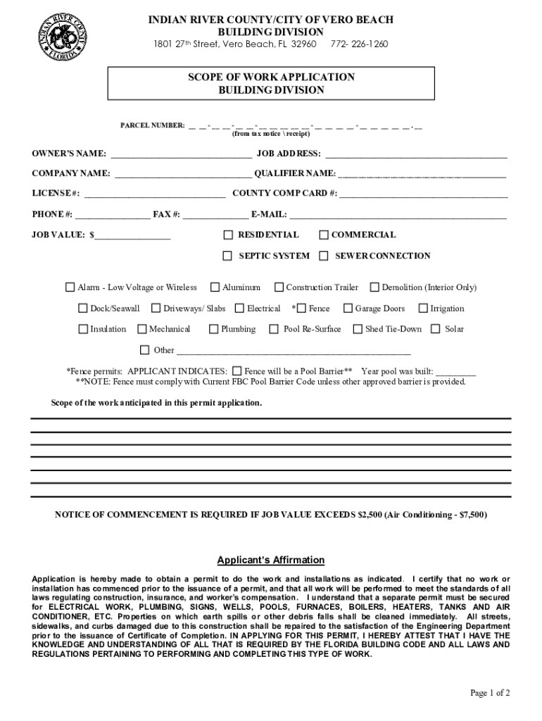 Fillable Online Shed TieDown Permit Checklist Indian River County