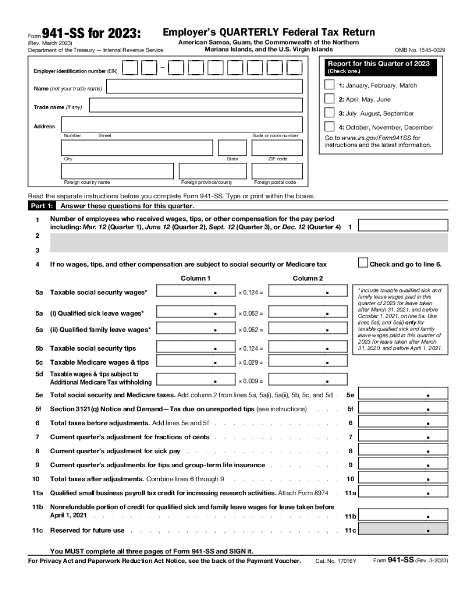 Form 941 instructions