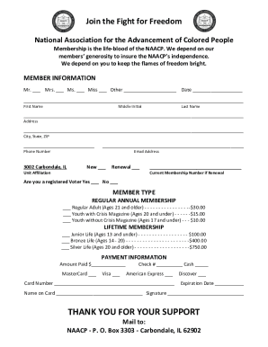 Fillable Online join the fight for freedom - NAACP - Los Angeles Fax ...