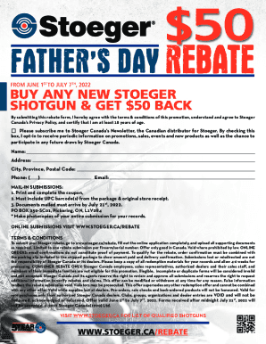 rebate - Stoeger Canada