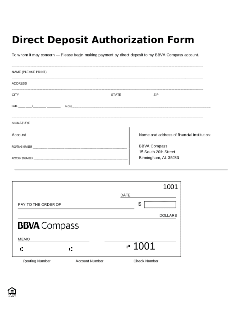 Bbva Compass Bank Fill Out and Use This PDF Doc Template pdfFiller