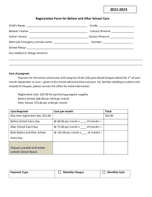 Fillable Online Before &amp; After School and Day Camp SOAR Enrollment Form Fax Email Print - pdfFiller