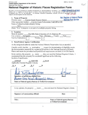 Fillable Online Convict Grade Historic District. RecordID (Reference ...