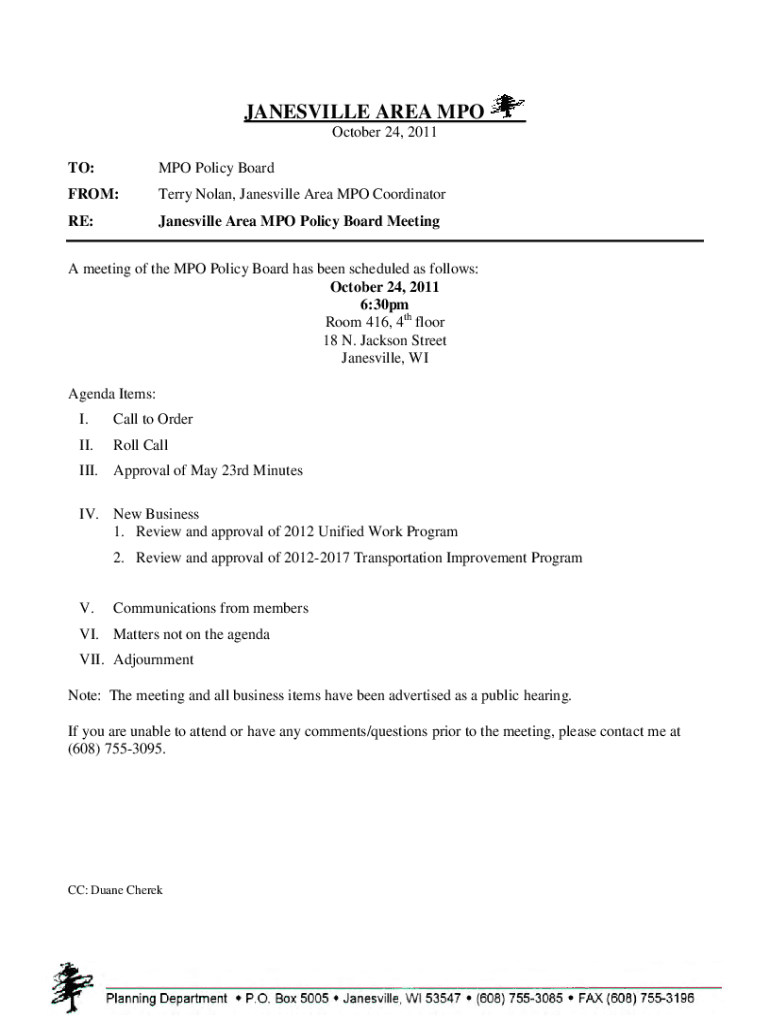 Fillable Online David Salmon City of Janesville, Wisconsin LinkedIn