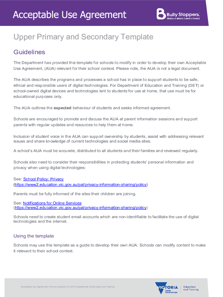 Fillable Online Upper Primary and Secondary School Template Fax Email ...