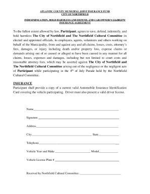 Fillable Online I. Indemnification Contractor shall indemnify, save ...