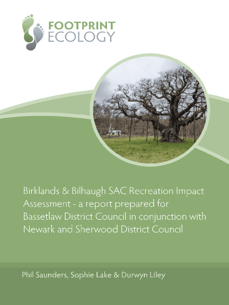 Fillable Online Birklands and Bilhaugh SAC Bassetlaw District Council