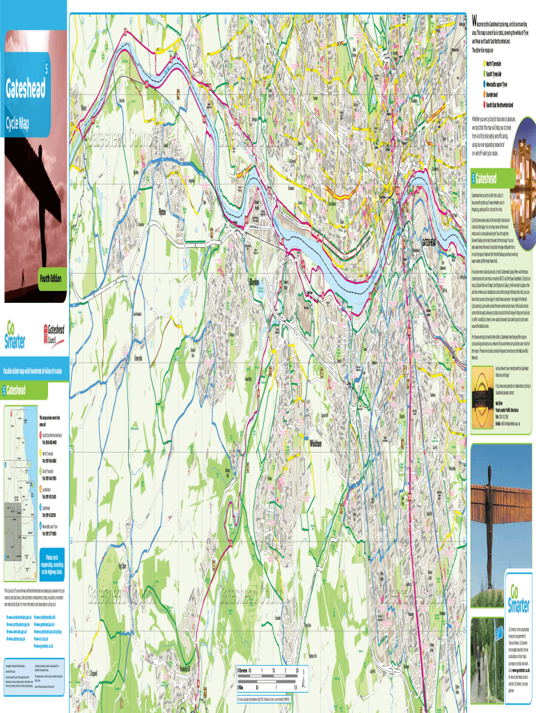 Fillable Online to the Gateshead cycle map, and its surrounding