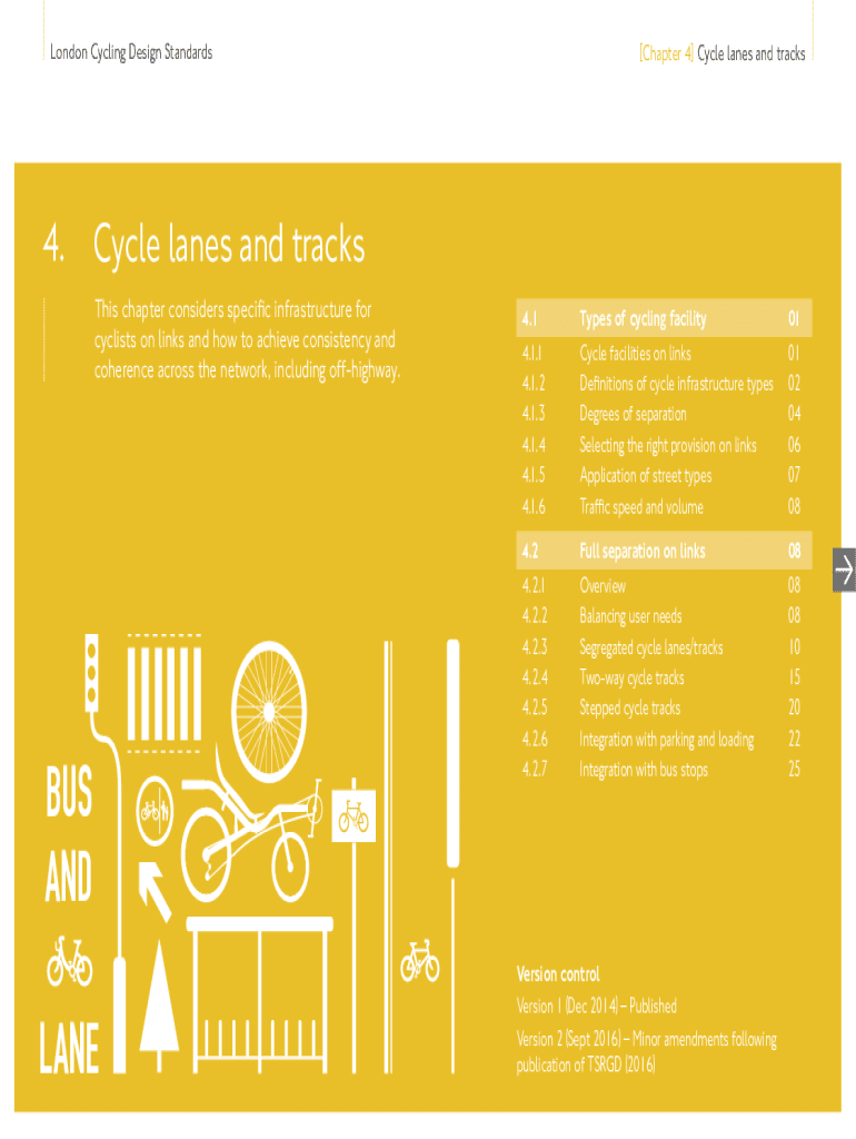 Fillable Online LCDS Chapter 4 Cycle Lanes and Tracks. LCDS Cycle Lanes