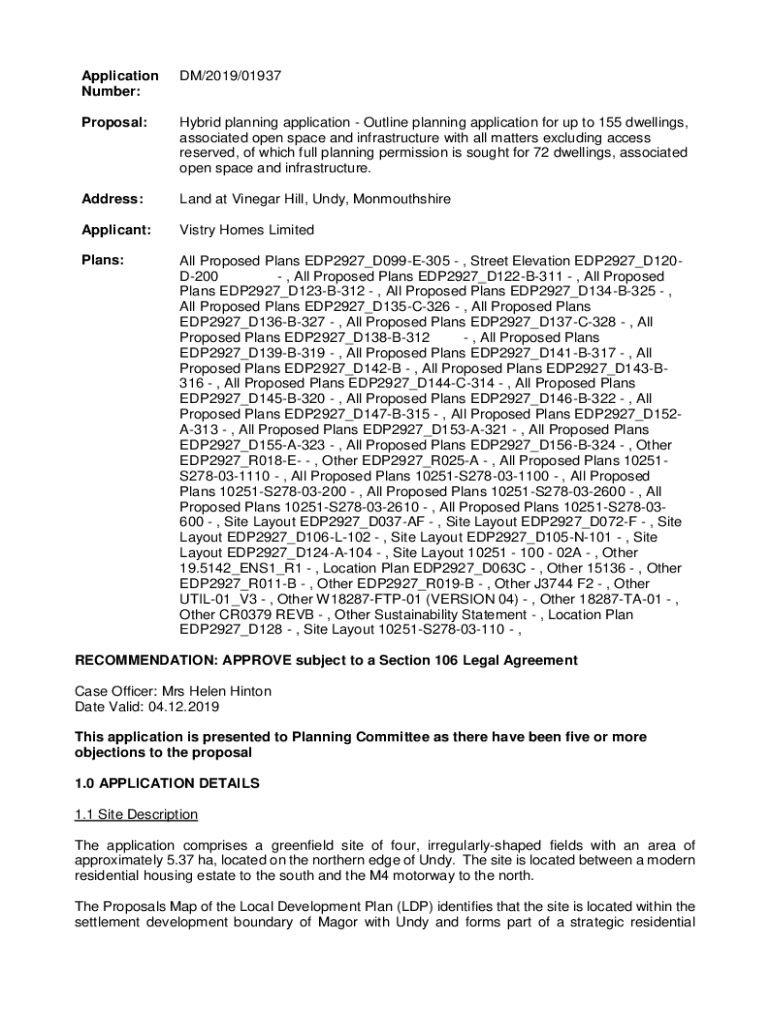 Fillable Online democracy monmouthshire gov Planning application and next steps Fax Email Print