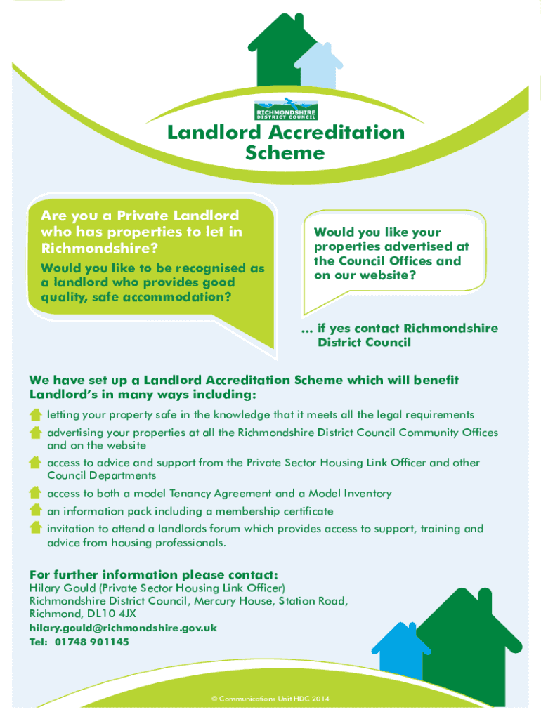 Fillable Online Landlord accreditation what is it & is it worth my