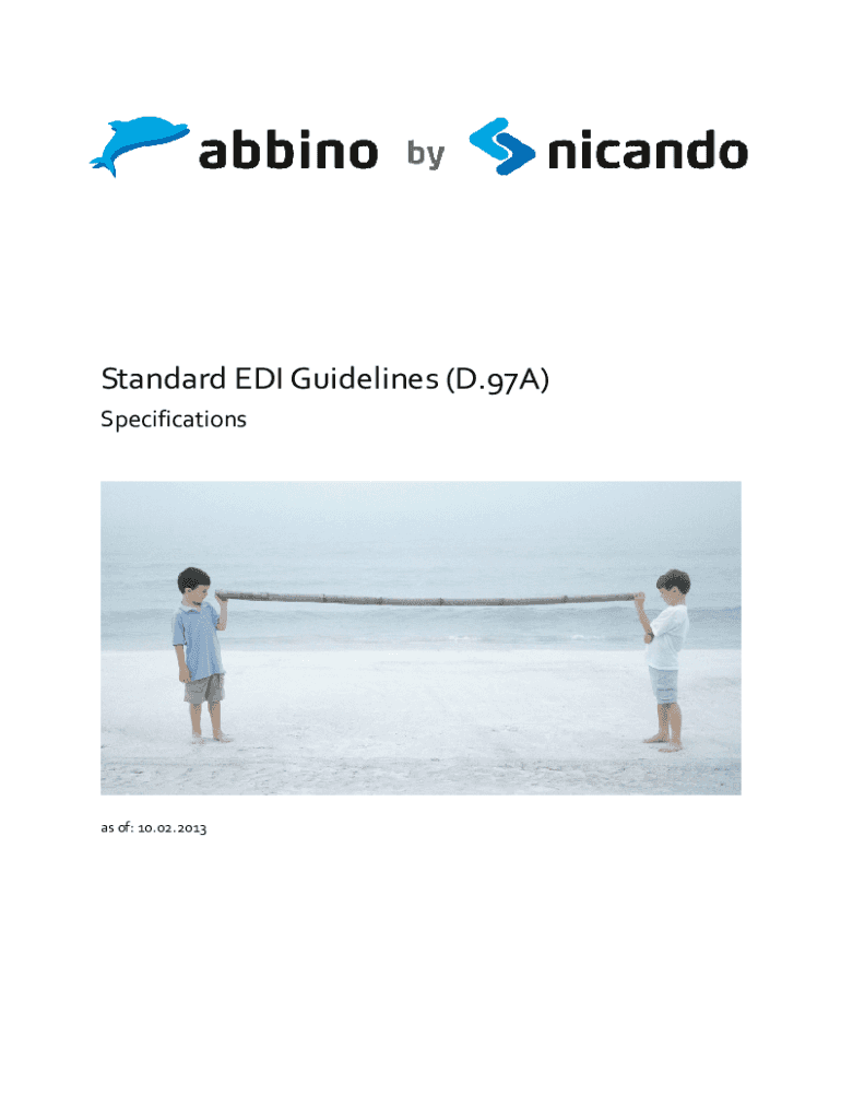 Fillable Online Standard EDI Guidelines (D.97A) - Specifications Fax ...