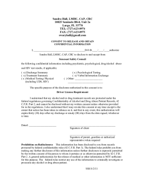 Consent to Release Confidential Information