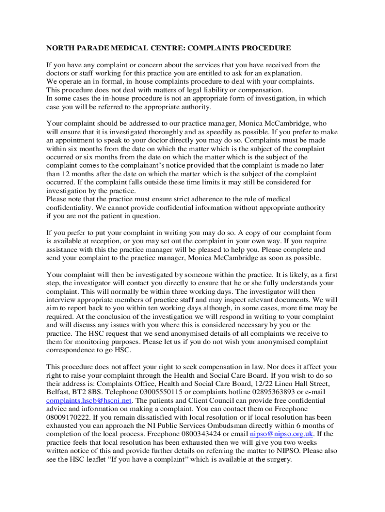 Fillable Online Surviving Medical Board Complaints What to Expect and