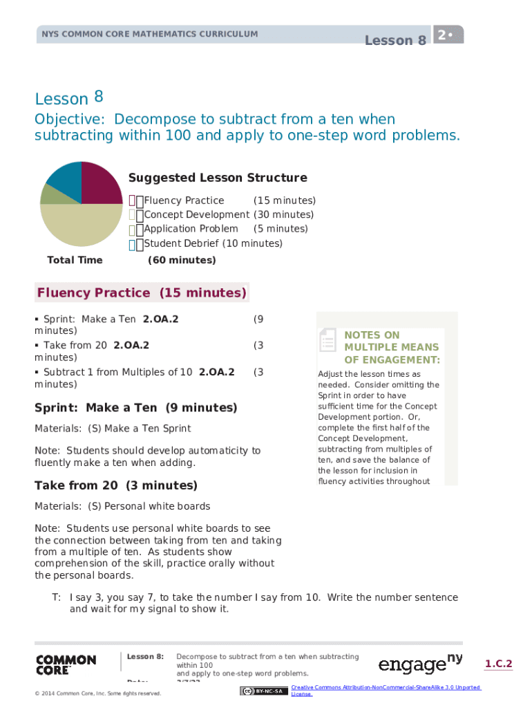 Decompose To Subtract From A Ten When Subtracting Within 100 Doc Template PdfFiller