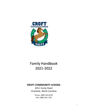 Fillable Online CROFT COMMUNITY SCHOOL Fax Email Print - pdfFiller