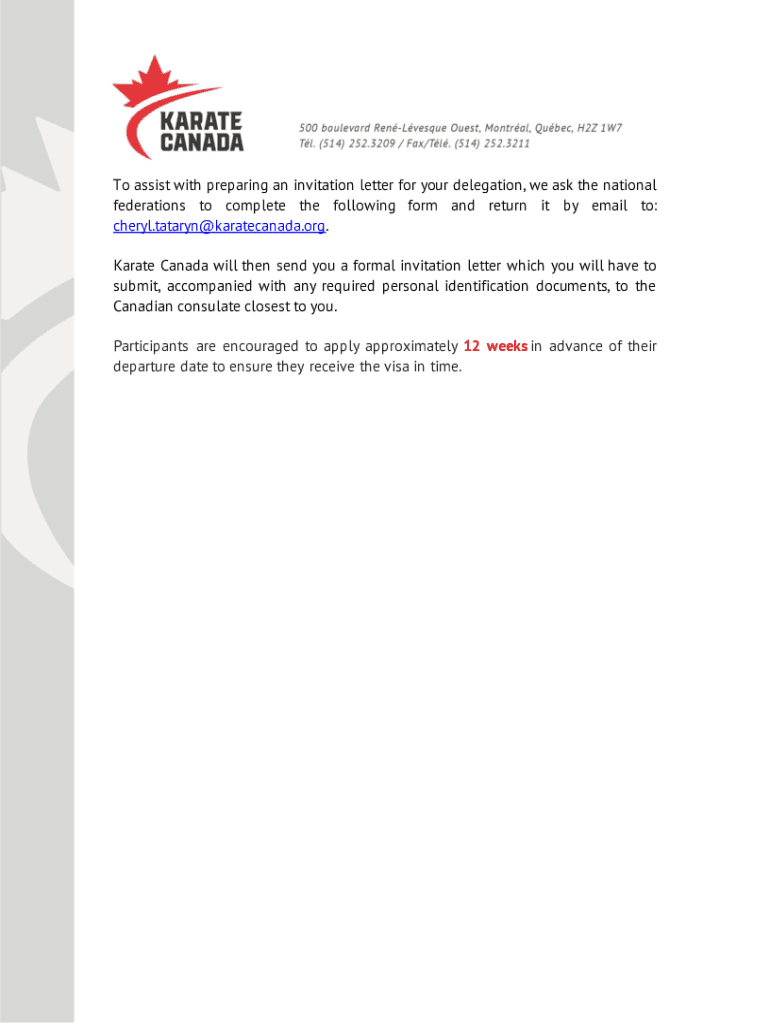 Fillable Online Notarized Invitation Letter for Canada Visa Online