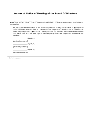 Free Waiver of Notice: Make, Sign &amp; Download - Rocket Lawyer Doc ...
