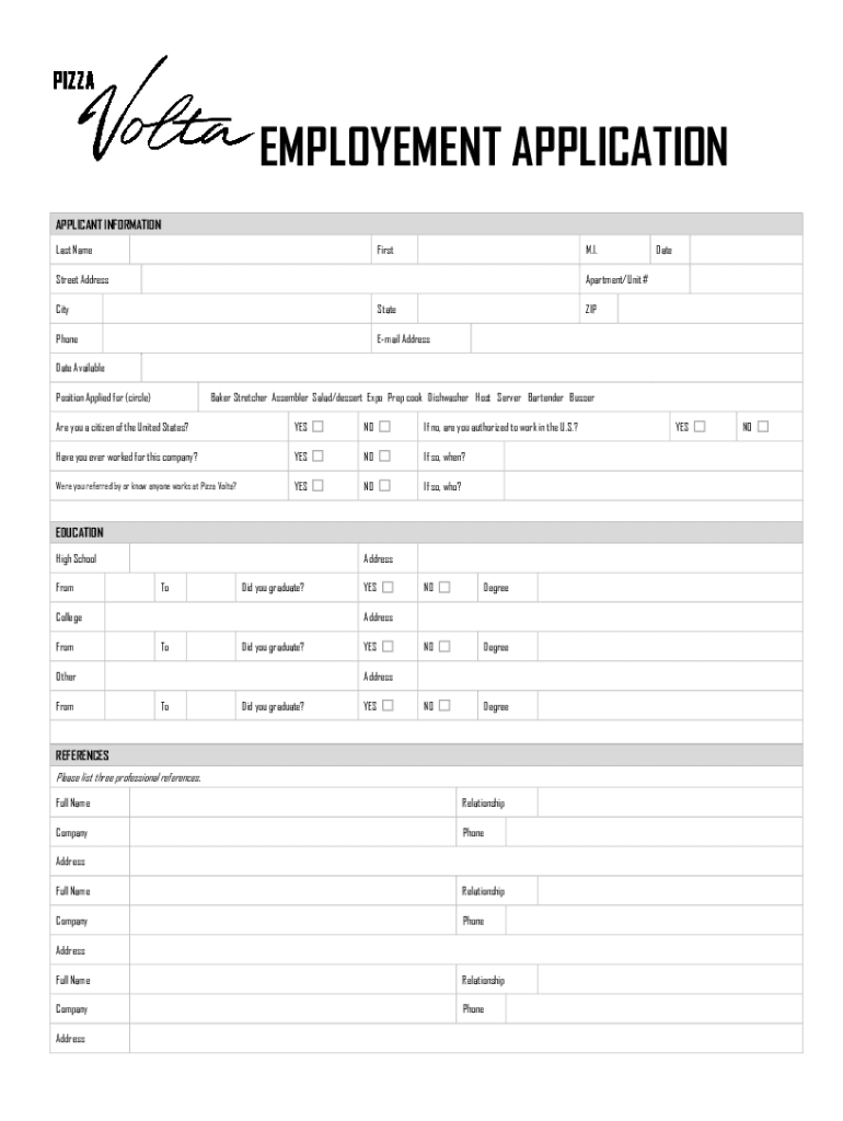 Fillable Online AZMIRA HOLISTIC ANIMAL CARE Employment Application ...
