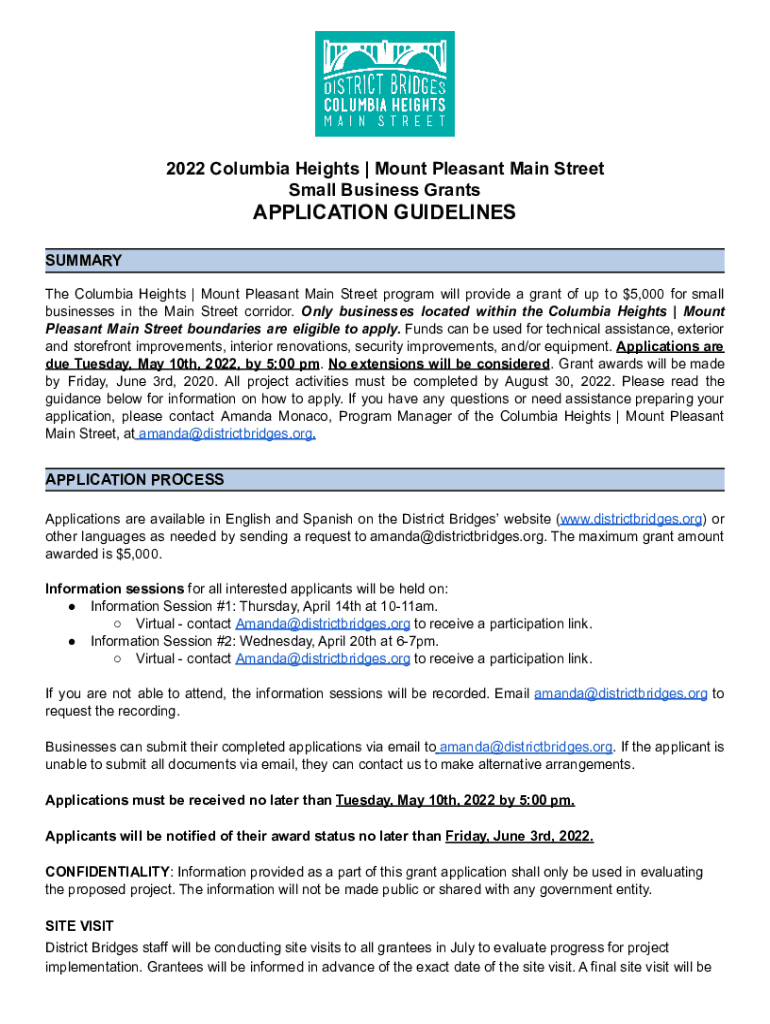 Fillable Online CHMPMS Small Business Grant Application ENGLISH Fax