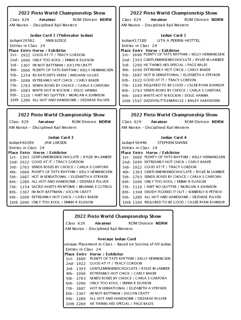 Fillable Online Pinto Horse Association's Master List of ROM Codes Fax
