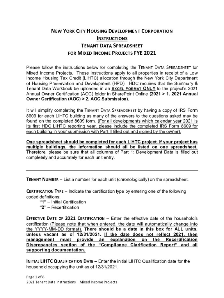 Fillable Online new york city housing development corporation