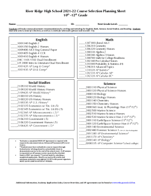 Fillable Online rrhs pasco k12 fl River Ridge High School ELECTIVE ...