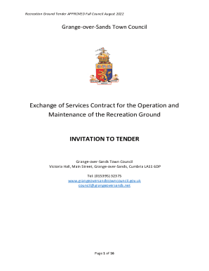 Recreation Ground Tender APPROVED Full Council August ...