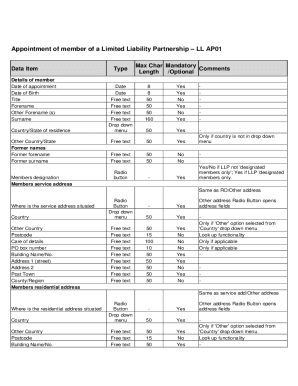 Form LLAP01 - Appointment of Partner of a Limited Liability ...