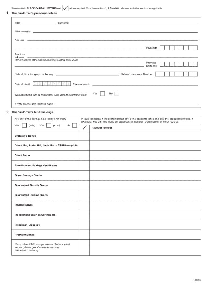 Register for our online and phone service - NS&I Preview on Page 1