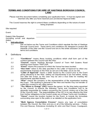 Applying for permission to hold an event in Hastings