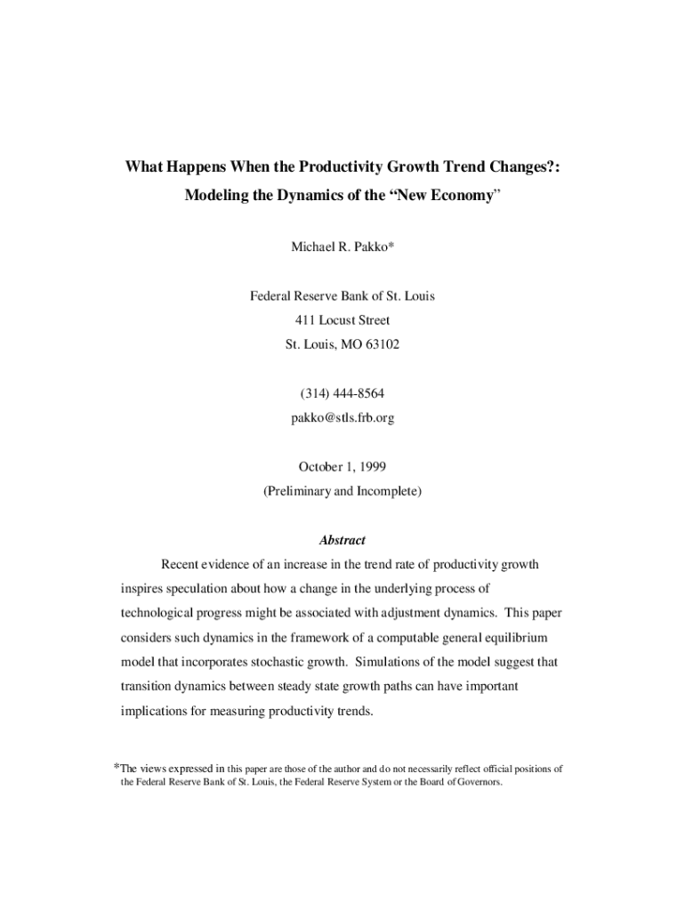 Fillable Online The Baby Boom and Economic Growth. Peter S. Yoo PDF