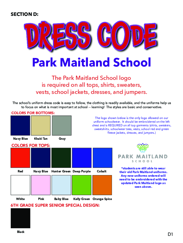 Fillable Online DENNIS Uniform The Nation's Leading School Uniform