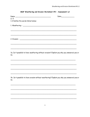 Weathering, Erosion, and Deposition Worksheets - K5 Learning
