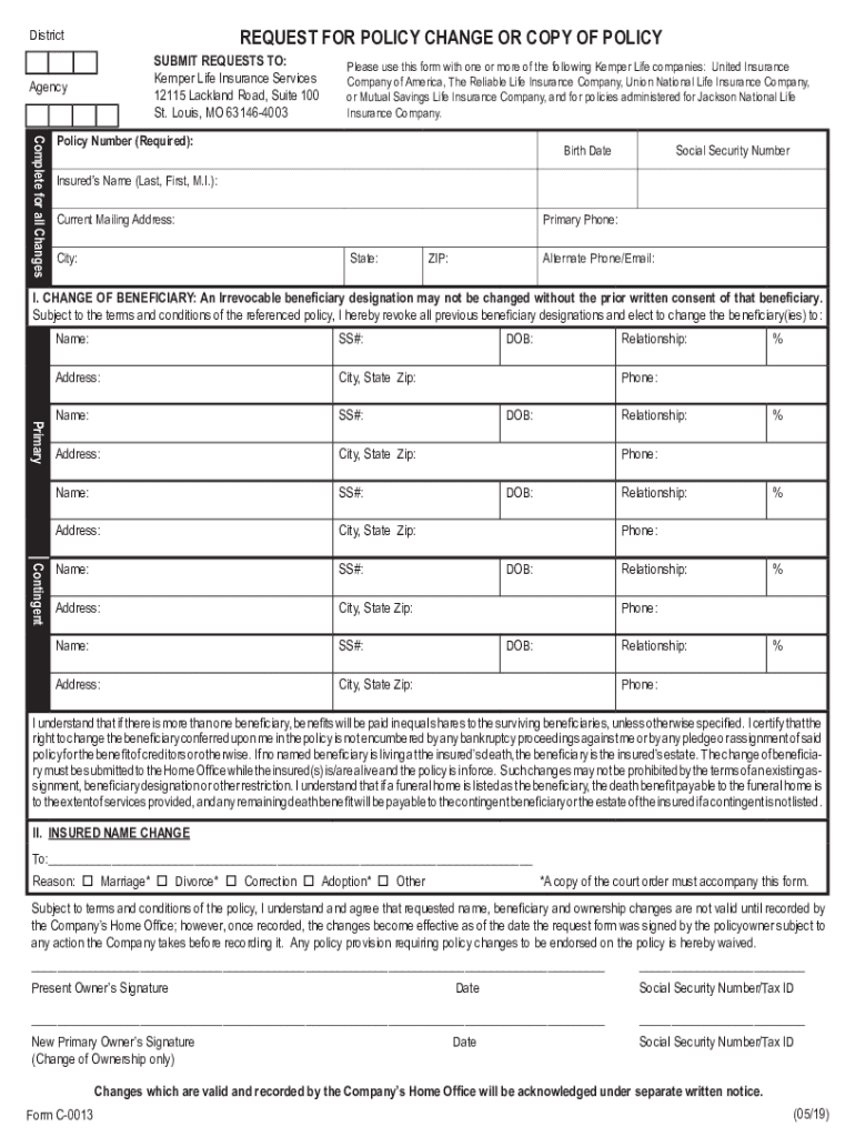 Kemper Life Insurance Claim Forms Printable - Fill Online, Printable ...
