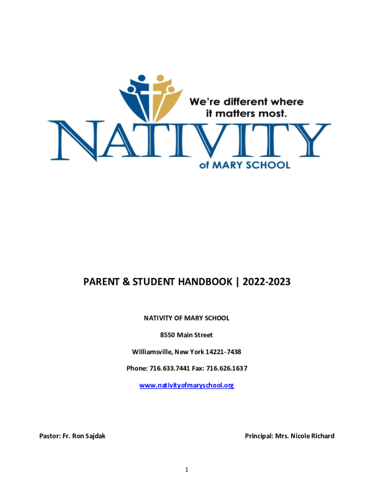 Fillable Online NATIVITY OF MARY SCHOOL Fax Email Print pdfFiller
