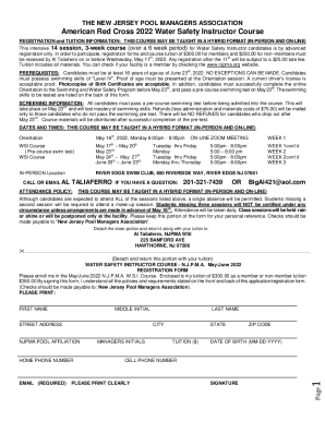 Fillable Online Swim Instructor Certification Red Cross Fax Email Fillable Online Swim Instructor Certification Red Cross Fax Email