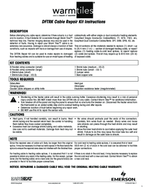 Warm Tiles In-Floor Heat Warming Cable Repair Kit - Menards