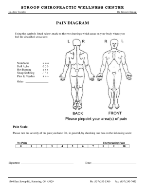Fillable Online PAIN DIAGRAM Fax Email Print - pdfFiller