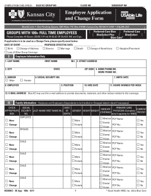 Fillable Online Employers - FormsBlue Cross and Blue Shield of Kansas
