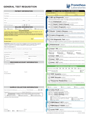 Medical Test Requisition Form