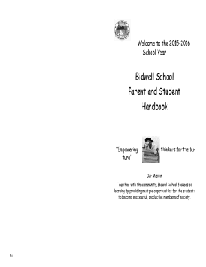 Bidwell School Parent and Student Handbook