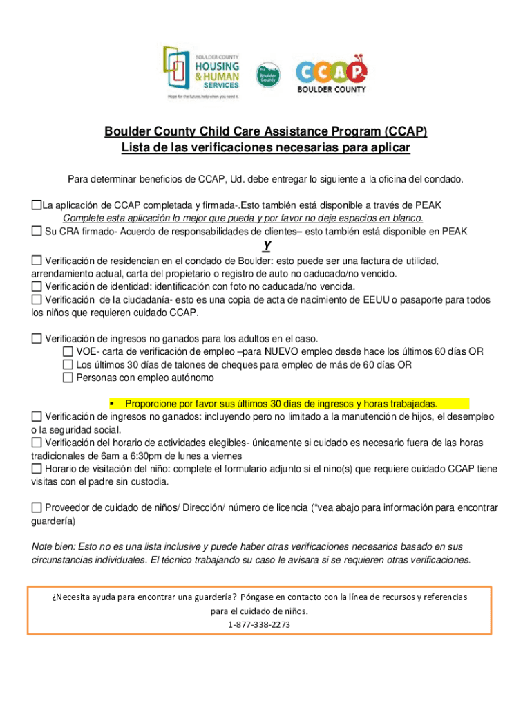 Completable en l nea boulder county child care assistance program ccap