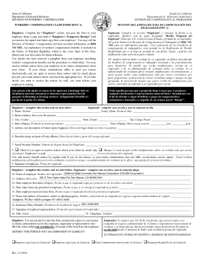 Workers' Compensation Claim Form (DWC 1) &amp;amp; ...