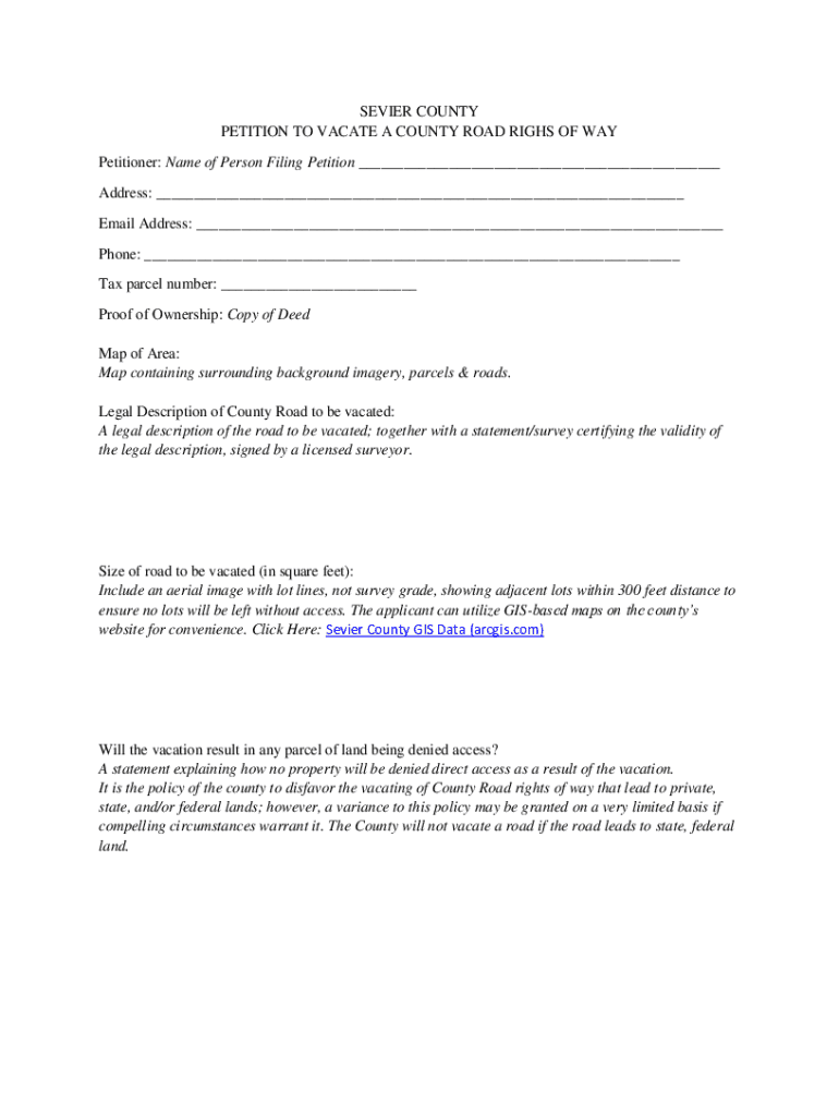 Fillable Online RIGHT-OF-WAY VACATION APPLICATION - City of Missoula ...
