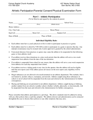 Fillable Online Athletics Home / Sports Physical Form Fax Email Print - pdfFiller