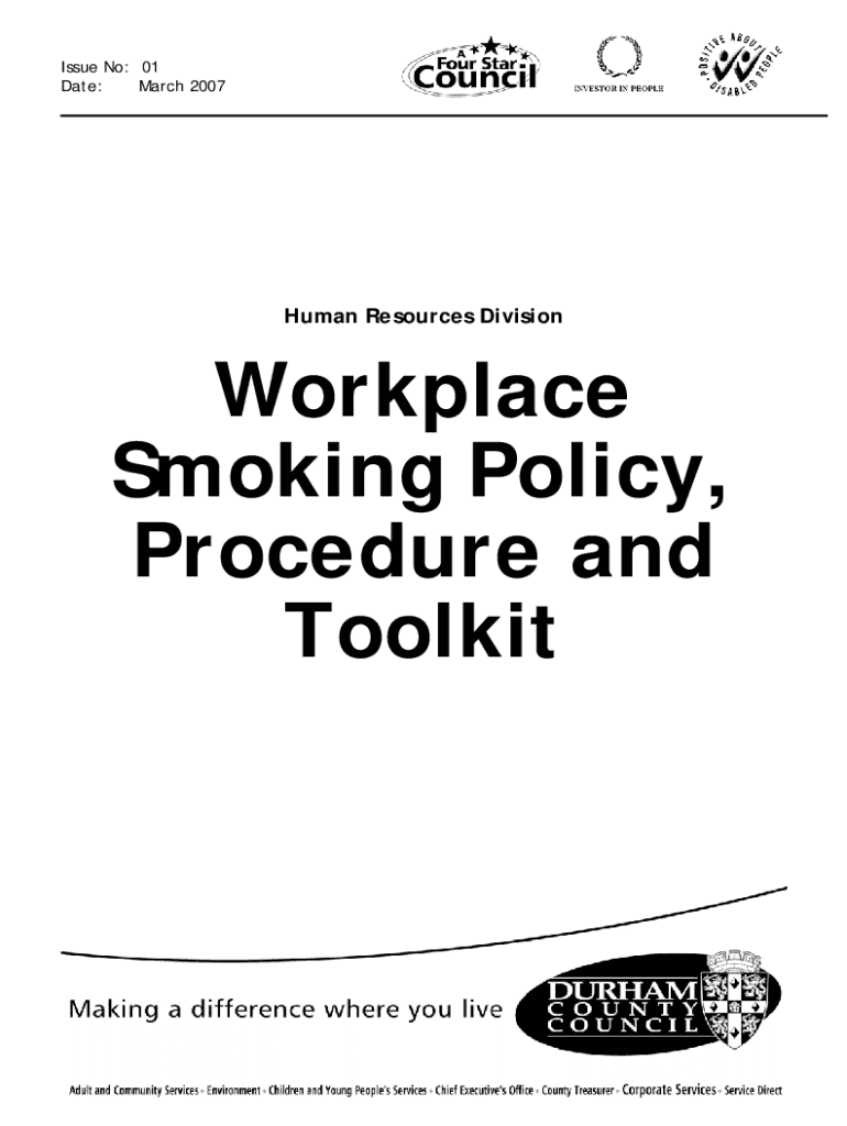 Fillable Online Employee Smoking Policy Template Fax Email Print