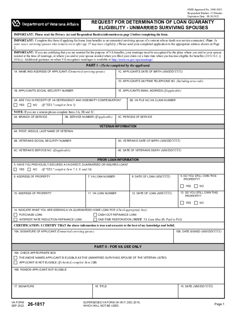 va form 26 1817 Preview on Page 1